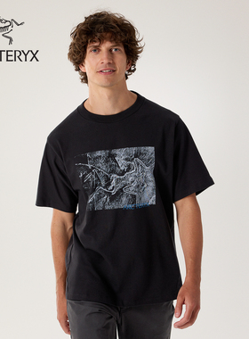 ARC'TERYX始祖鸟 KRAGG COTTON LITHOGRAPHICA 男子 棉质短袖T恤