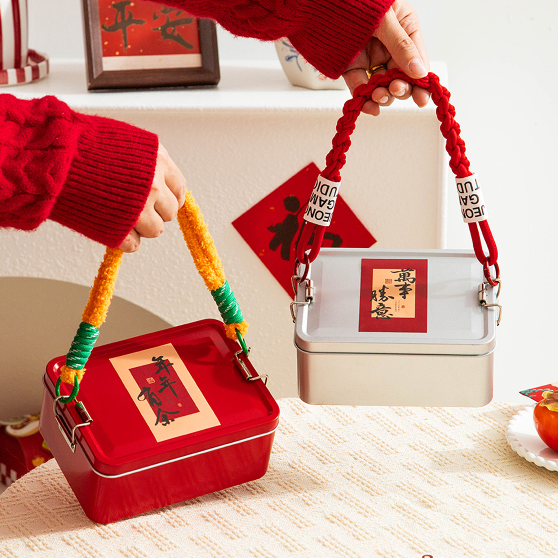 2026新年礼盒包装饼干糕点糖果年货马年送马口铁罐礼品空盒