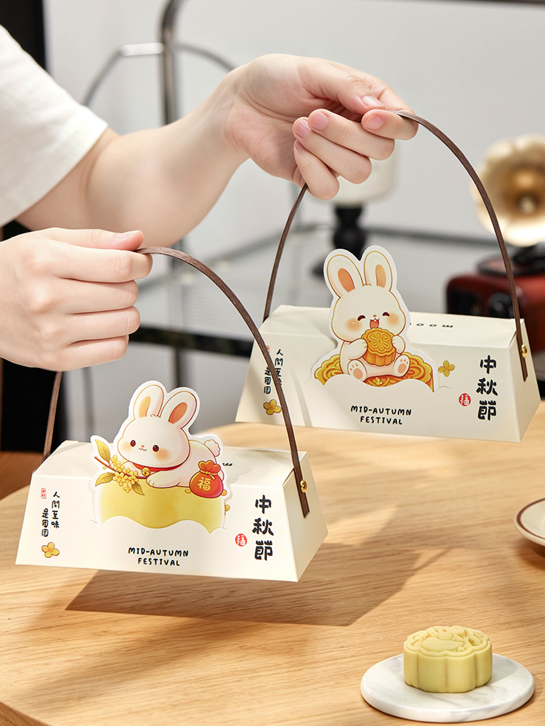 2026月饼包装盒礼盒1粒装冰皮鲜肉流心中秋2粒内盒礼品盒子空定制