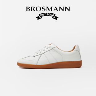 头层牛皮德训鞋 系带运动鞋 女款 休闲女鞋 2026新款 宝舒曼真皮小白鞋