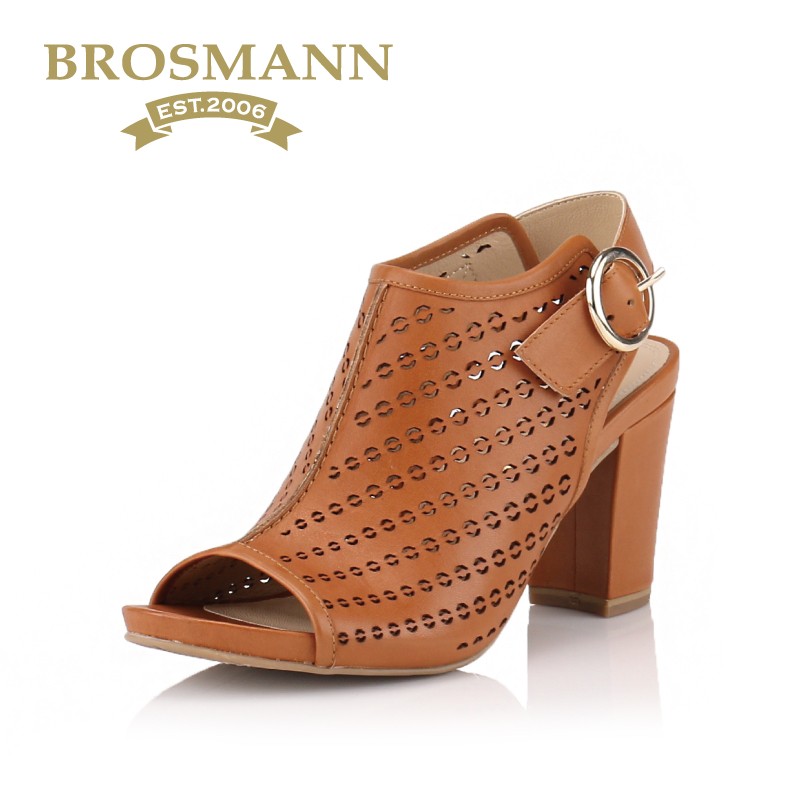 BROSMANN/ Treasure Schuhmann 2018 Spring and summer New products cowhide Hollow Buckle fashion Muller Sandals T40409in the Women's Shoes, Sandals  category - from Buy2taobao.com to provide professional Taobao agent buy service