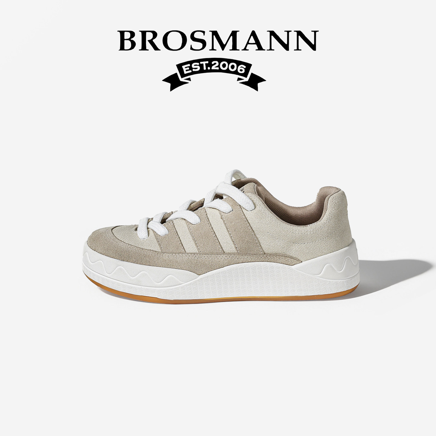 宝舒曼帆布休闲鞋女款2026春季新款低帮运动鞋复古通勤百搭女鞋子