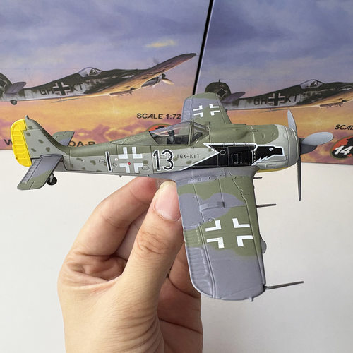 1/72二战FW190屠夫之鸟战斗机空中利刃仿真成品飞机模型收藏摆件