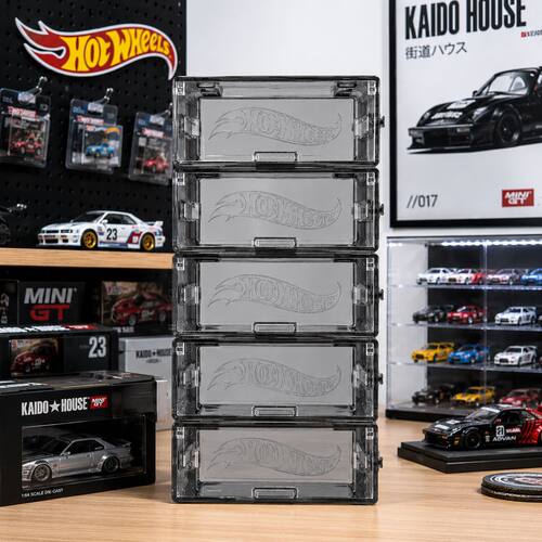 Hotwheels风火轮收纳盒展示盒可组合男孩玩具汽车车模收纳盒