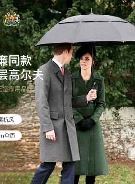 fulton英国王室抗风暴雨伞专用双层伞长柄直杆高档商务加固大号伞