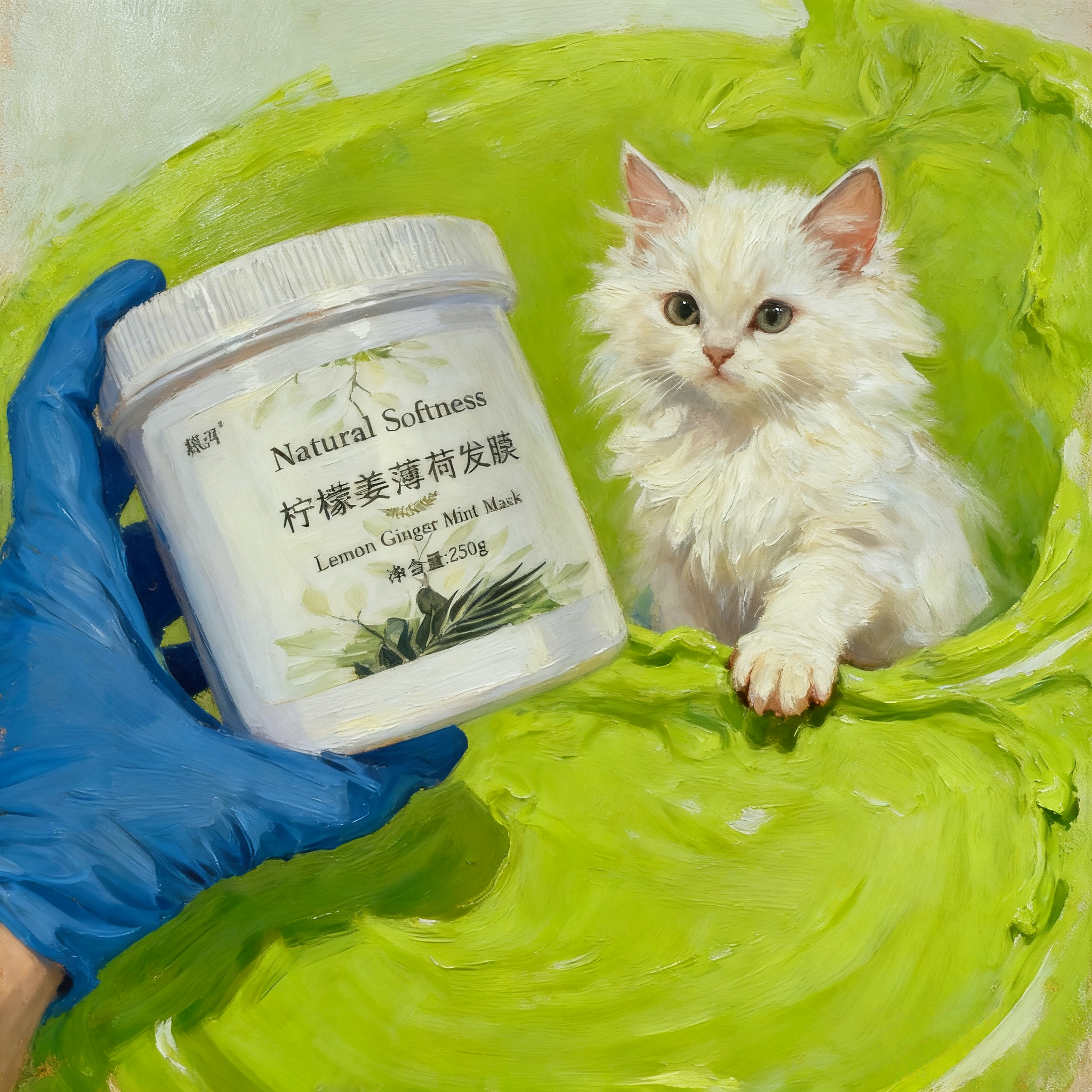 植物护发素 不含硅油绸缎顺滑补水不假滑角蛋白修复干枯发膜免蒸