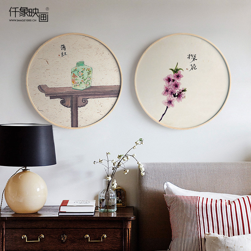 李知弥x仟象映画 圆形玄关挂画卧室装饰画新中式字画客厅餐厅壁画