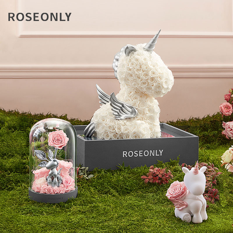 ROSEONLY独角兽永生玫瑰花送女友