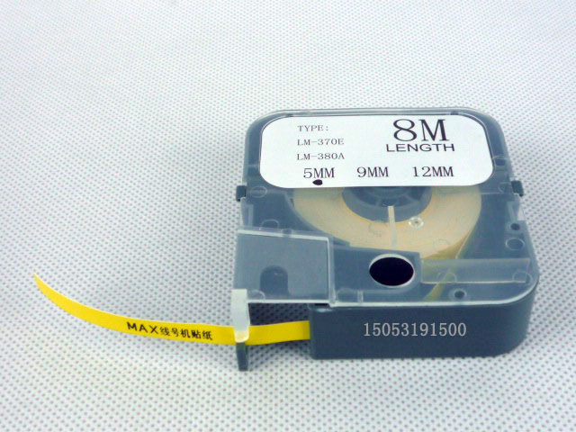 日本MAX线号机LM-370A/LM-370E/LM-380A/LM-380E/LM390A贴纸305Y