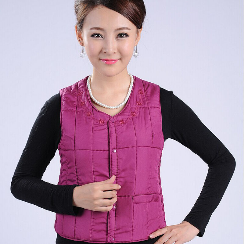 中老年风棉衣贴身穿妈妈羽绒马甲