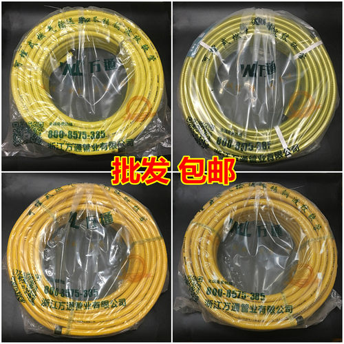 燃气304不锈钢波纹管4分3分加厚 透明金天然气管道专用煤气管家用 - 封面