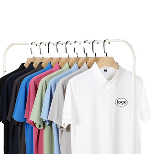 Polo衫餐饮冰氧棉工作服定制团体大码短袖订制汽修t恤刺绣印logo