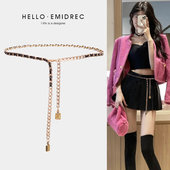 腰链配饰链条腰带女高级感时尚 链 子毛衣细金属裤 百搭装 饰配裙子裤