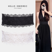 宽腰带女黑色白色腰封束腰蕾丝装 百搭 饰连衣裙配裙子松紧弹力时尚
