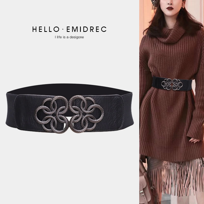 女松紧时尚百搭装饰腰带腰封