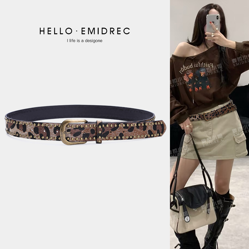 麦哲小姐辣妹设计感小众朋克裤带