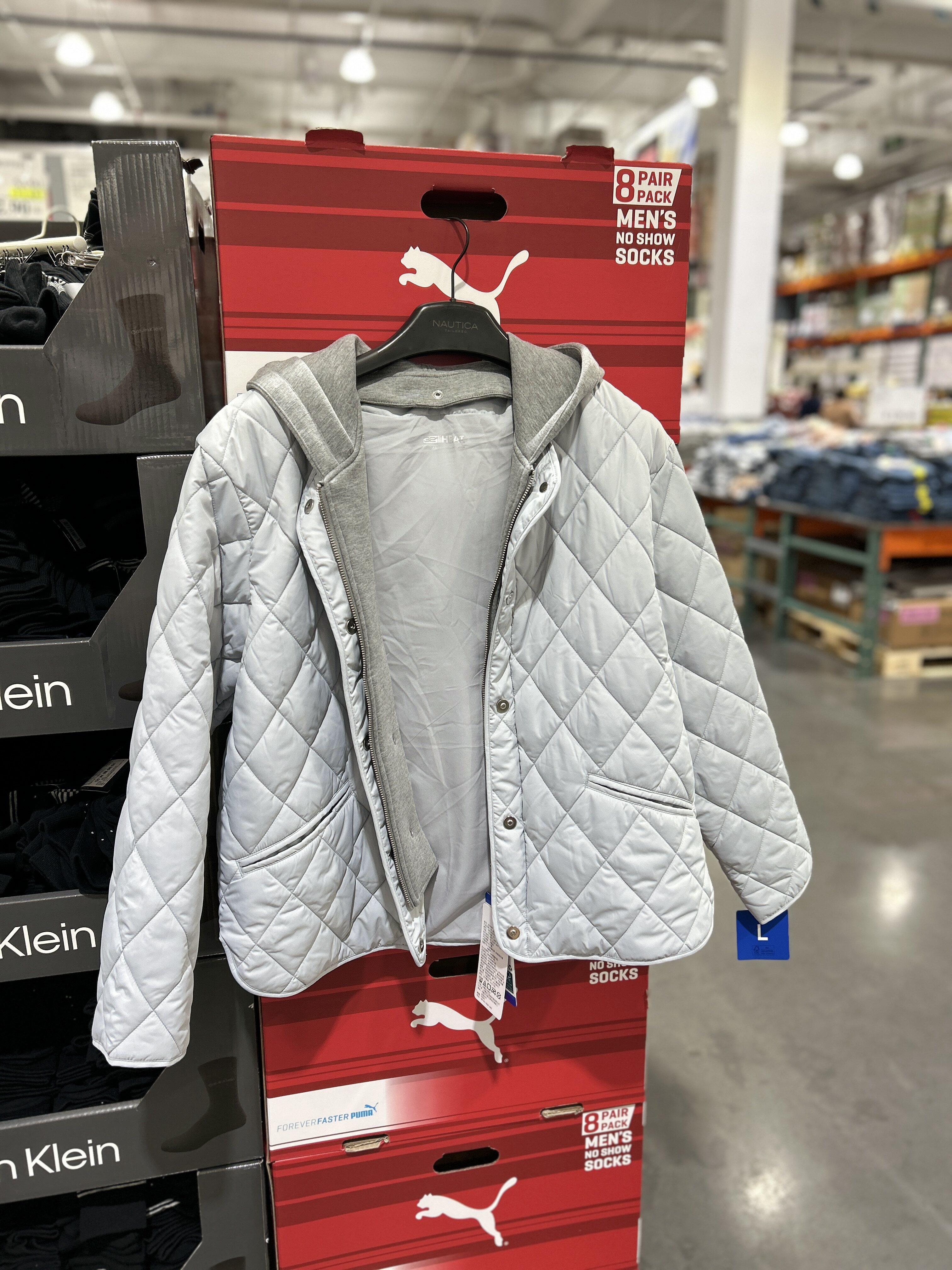 上海开市客代32D 女士连帽棉服外套夹克棉衣保暖上衣帽子可拆卸