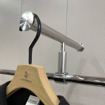 服装店正挂钩正挂杆配件圆管不锈钢正面服装展示架活动正挂架T字