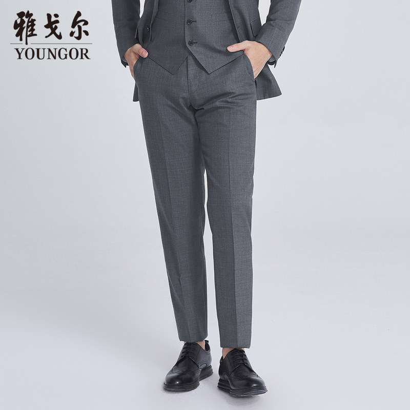 【商场同款】雅戈尔男士西裤秋季新款官方商务休闲长裤男S2879