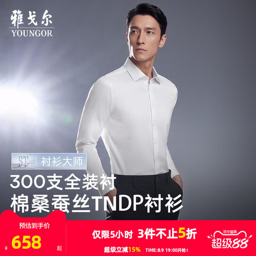 雅戈尔长袖商务绅士衬衫