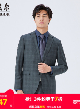 【商场同款】雅戈尔男士西服秋季官方商务休闲羊毛西装外套S2575