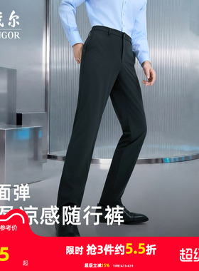 【桑蚕丝凉感】雅戈尔春夏男士休闲裤商务休闲薄款抗皱易打理裤子