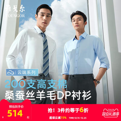 雅戈尔长袖商务绅士衬衫