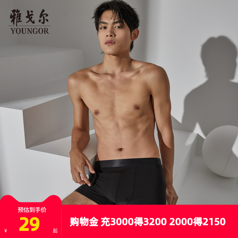 雅戈尔男士内裤平角裤组合斯文商务男士中青年