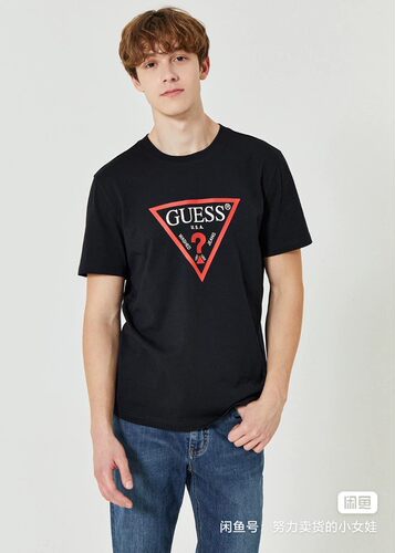 GUESS GUESS2025秋季新款女装圆领短袖T恤女宽松休闲百搭上衣