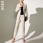 女装 新款 套装 显瘦西装 修身 职业装 西服正装 时尚 添香春装 颈袖