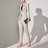 小西装 女 装 西服套装 时尚 正装 气质职业装 女装 新款 添香秋季 颈袖