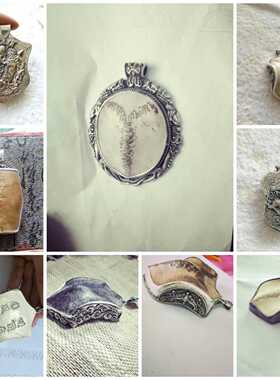 三界牌 加工包银 骨玩文玩类包银 925银 纯手工 定制加工链接专拍