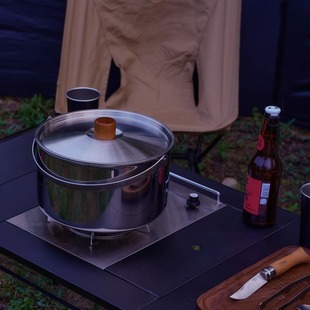 Snowline雪线野营不锈钢套锅自驾野餐烧烤便携露营多人锅餐具