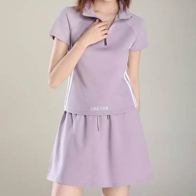 休闲运动服套装裙裤女洋气两件套