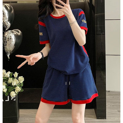 时尚休闲运动服短裤小个子两件套