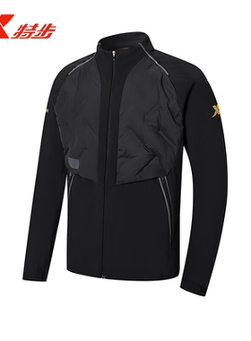 特步羽绒跑步服薄款外套男冬季保暖防风专业跑步上衣9764296D0433