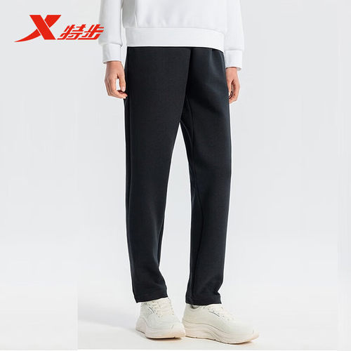 特步运动长裤女士2025春季新款健身跑步裤针织束脚裤975128630058