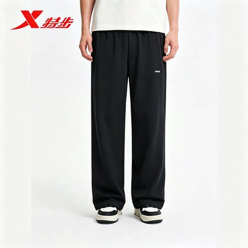 特步运动裤男2026夏季宽松简约亲肤透气直筒休闲长裤974329630568