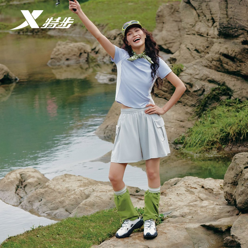 特步梭织五分裤2026夏季新款吸湿速干凉感户外运动裤974228970011
