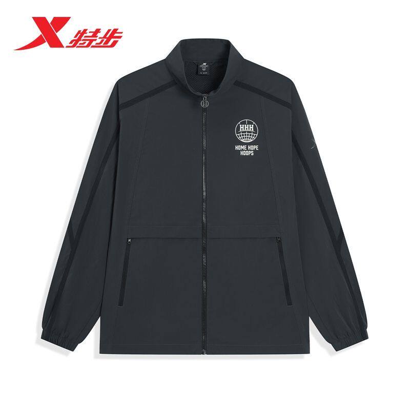 特步HHH单风衣男2026夏季新款户外休闲运动薄外套974229140306