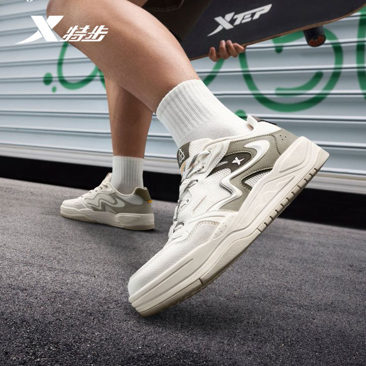 特步男鞋2026夏季新款网面透气舒适运动休闲鞋男生百搭正品平底鞋