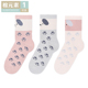 短袜全毛圈加厚款 棉元 素女士袜子棉质冬季 提花女袜M20176