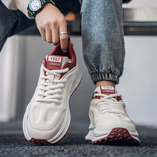 男鞋 子男拼色百搭男士 2025春季 低帮软底透气鞋 潮流休 新款 韩国潮鞋