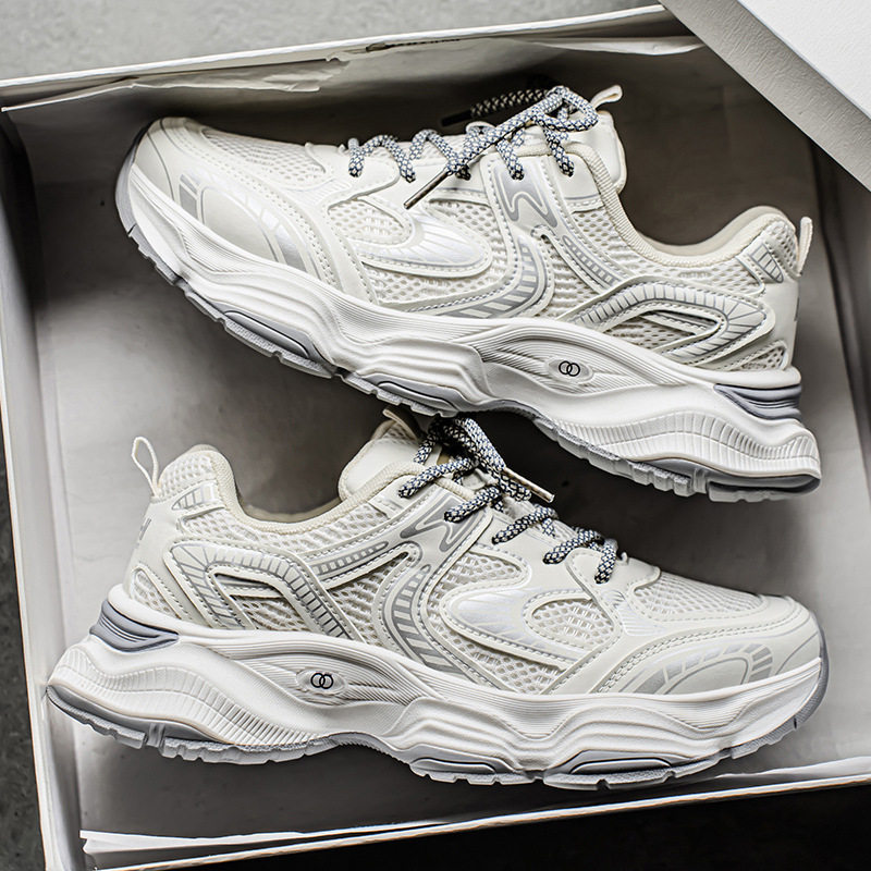 香港潮牌春季男鞋新款透气网面鞋子男士运动鞋潮流百搭厚底休闲跑,流行男鞋,老爹鞋,淘宝优惠券,粉丝福利购,淘宝优惠卷