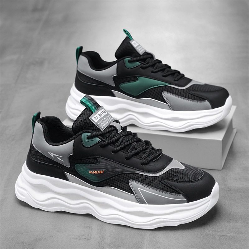 香港潮牌春季男鞋新款透气网面运动鞋子男潮流百搭防滑厚底休闲跑,流行男鞋,老爹鞋,淘宝优惠券,粉丝福利购,淘宝优惠卷