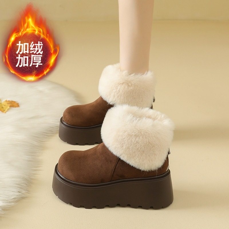 香港潮牌女士棉鞋勃肯冬季新款加绒保暖宽胖脚毛毛鞋女高帮厚底增,女鞋,时尚雪地靴,淘宝优惠券,粉丝福利购,淘宝优惠卷