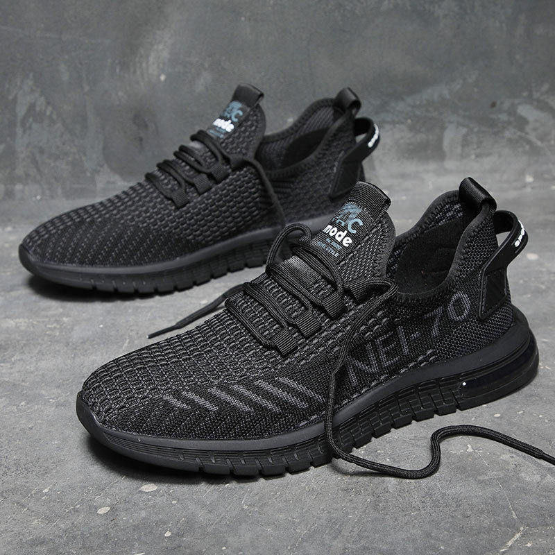 康奈官方正品特大码2025夏季新款休闲运动鞋男款透气飞织鞋网面鞋