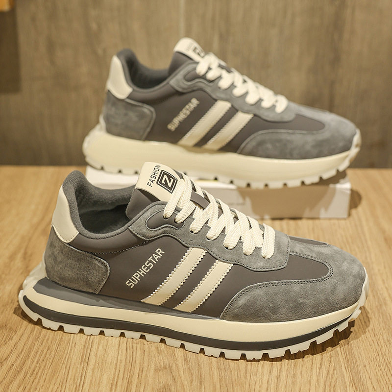 香港潮牌男鞋冬季新款皮面休闲百搭运动鞋男户外软底增高跑步加绒,流行男鞋,时尚休闲鞋,淘宝优惠券,粉丝福利购,淘宝优惠卷