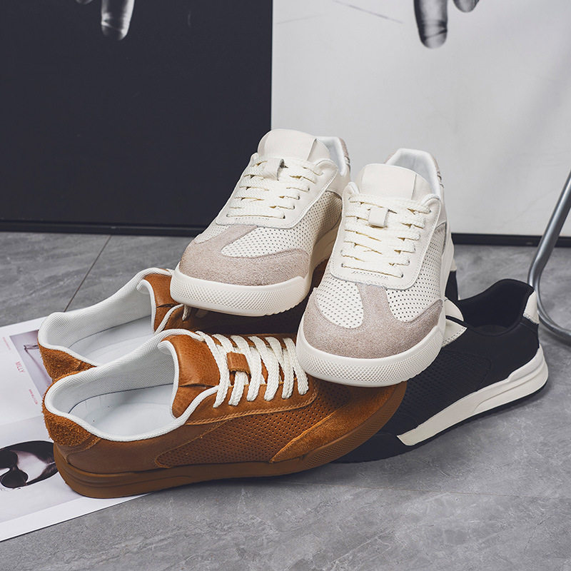 康奈官方正品鞋子男款2025新款板鞋潮牌高级感镂空潮鞋复古小众软