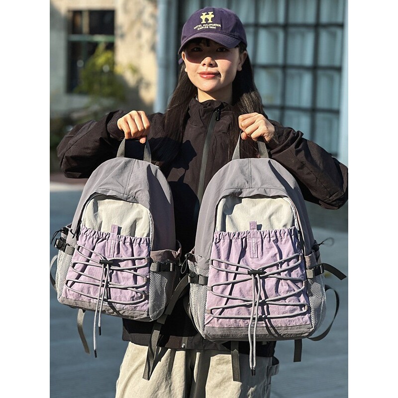 韩国明星同款旅行户外双肩包女轻便登山爬山大容量健身背包徒步运